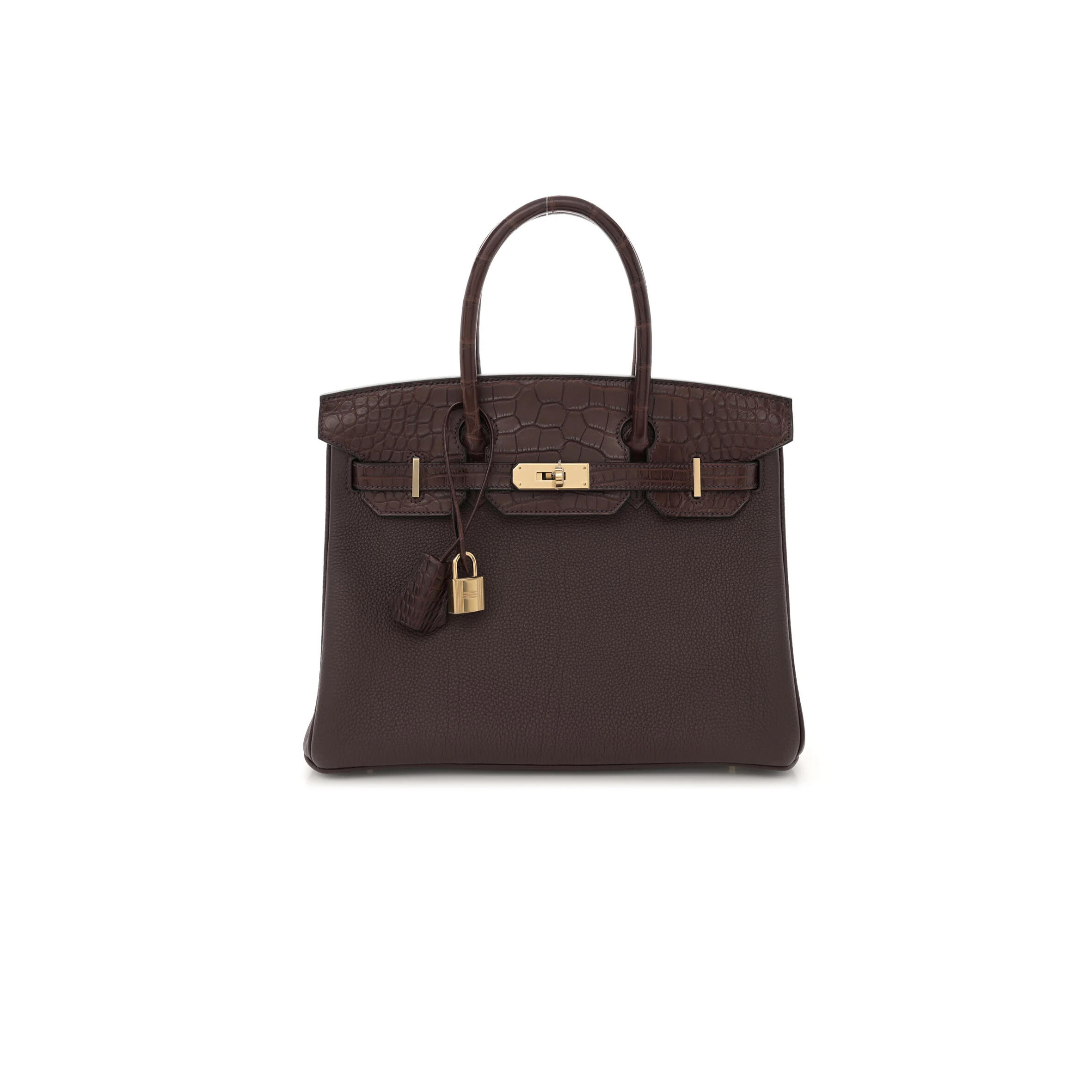 H**mes MASTER BIRKIN 30 TOGO MATTE ALLIGATOR ROUGE SELLIER (30*23*15cm)